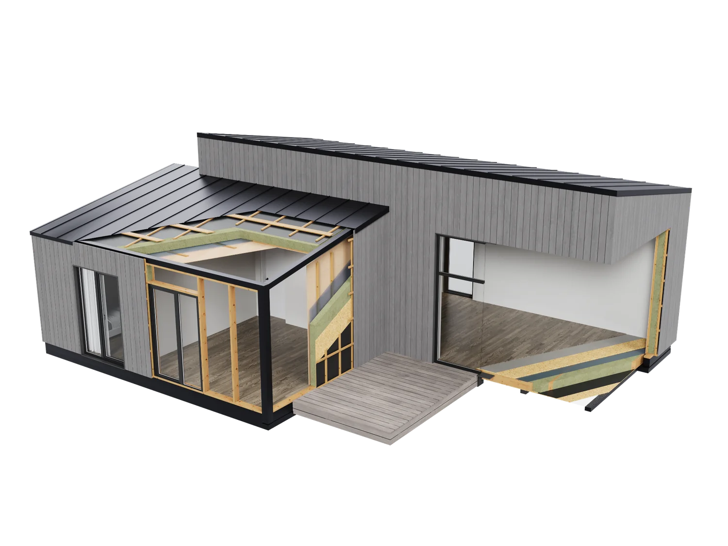Frame houses