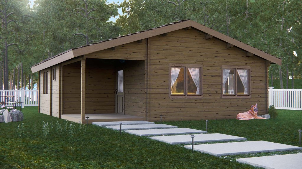 Scandinavian log cabin Genil