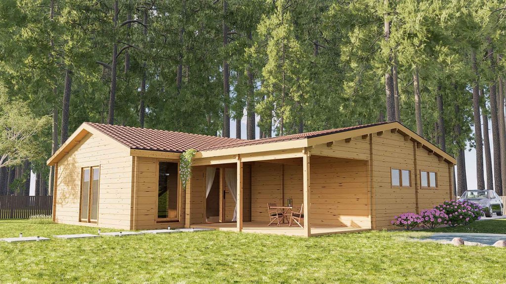 Insulated log cabin Madrid